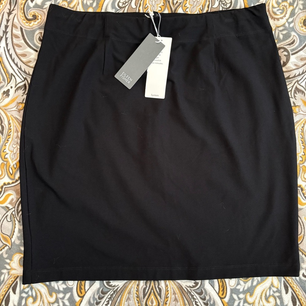 Eileen Fisher Black Pencil Skirt size petite large